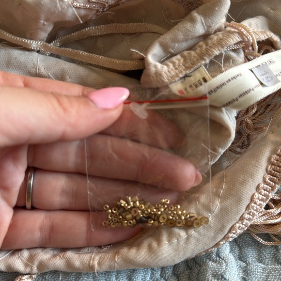 NWT FREE PEOPLE BLUSH EMBELLISHED VELVET MIDNIGHT MAGIC TANK TOP - Picture 9 of 9